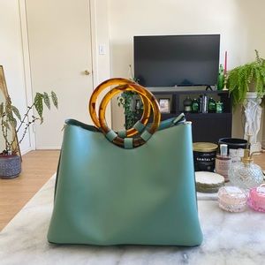 Medium Handbag with Tortoise Handles